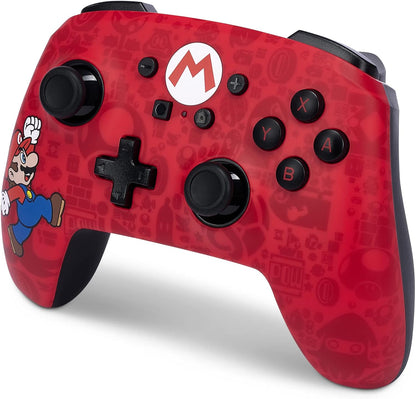 PowerA Enhanced Wireless Controller for Nintendo Switch - Here We Go Mario