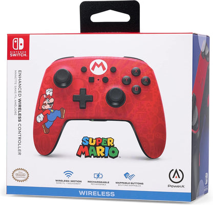 PowerA Enhanced Wireless Controller for Nintendo Switch - Here We Go Mario