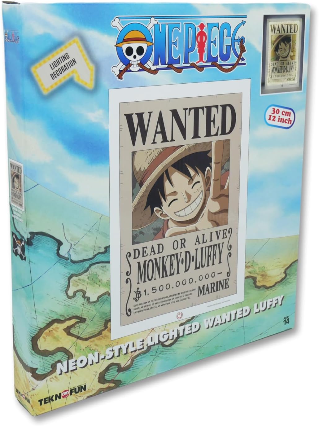 ONE PIECE - Luffy - Neon Mural Led - 30 cm