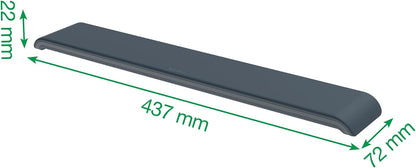 Leitz Ergo Handgelenkauflage für Tastatur, Schaumstoffgepolsterte Handgelenkstütze, Für Links- und Rechtshänder, Verbessert Haltung & Durchblutung, Ergo-Serie, Samtgrau, 65230089