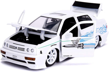 Jada 253203025 The Fast And The Furious 1:24 F&F Jesses VW Jetta, White/Blue