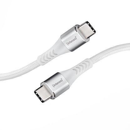 Intenso USB-Cable C315C, USB-C auf USB-C Daten- und Ladekabel, Power Delivery mit bis zu 60 Watt, Nylon, 1.5 Meter, weiß