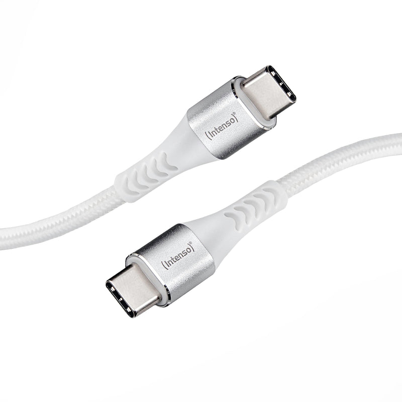 Intenso USB-Cable C315C, USB-C auf USB-C Daten- und Ladekabel, Power Delivery mit bis zu 60 Watt, Nylon, 1.5 Meter, weiß