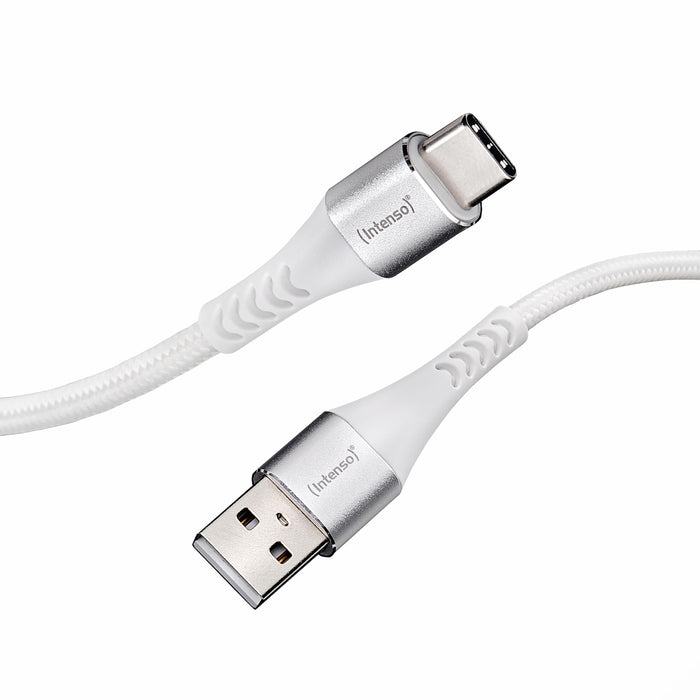 Intenso USB-Cable A315C, USB-A auf USB-C Daten- und Ladekabel, Quick Charge mit bis zu 60 Watt, Nylon, 1.5 Meter, weiß