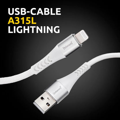 Intenso | Cable USB-A >Lightning|1,5m|A315L|Blanco