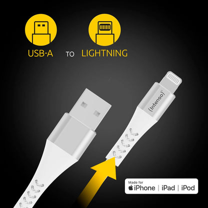 Intenso | Cable USB-A >Lightning|1,5m|A315L|Blanco
