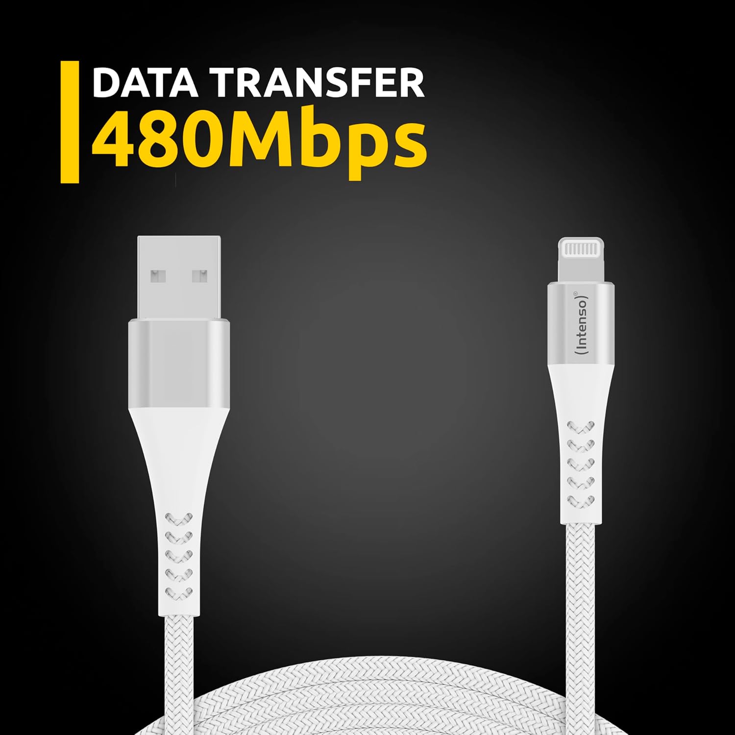 Intenso | Cable USB-A >Lightning|1,5m|A315L|Blanco