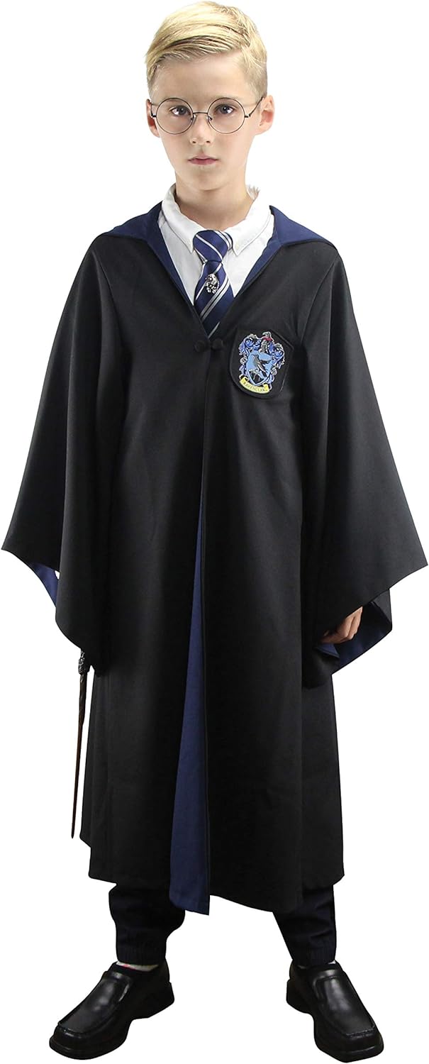 Cinereplicas Harry Potter - Hogwarts Robe Ravenclaw - XS/Kids - Official License, Cinereplicas Harry Potter - Hogwarts Robe Ravenclaw - XS/Kids - Official License, Cinereplicas Men's Cinereplicas XS Black, Cinereplicas Harry Potter - Robe de Sorcier Gryff