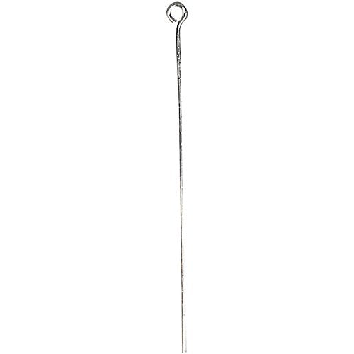 Eye Pins, L: 50 mm, silver-plated, SP, 30 pcs