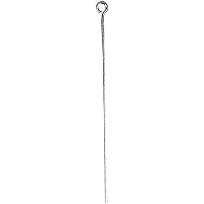 Eye Pins, L: 50 mm, silver-plated, SP, 30 pcs