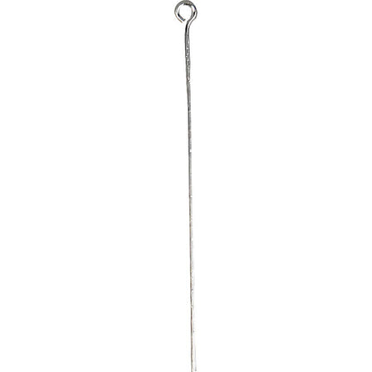 Eye Pins, L: 50 mm, silver-plated, SP, 30 pcs