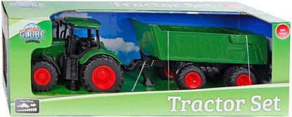 Kids Globe Farming Tractor met trailer groen 41 cm 540520