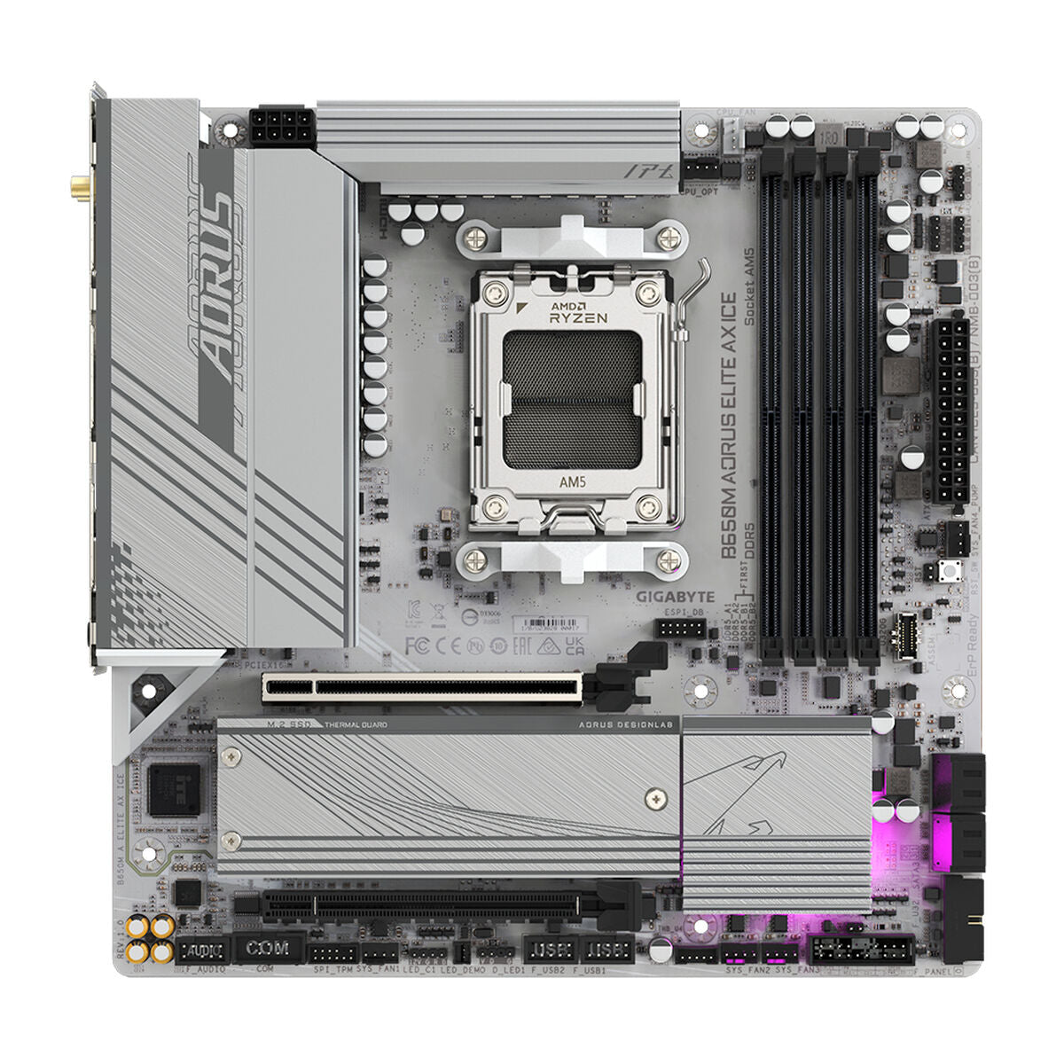 GIGABYTE Aorus B650 AORUS Elite AX Ice (Sockel AM5/B650/DDR5/S-ATA 6Gb/s/Micro ATX