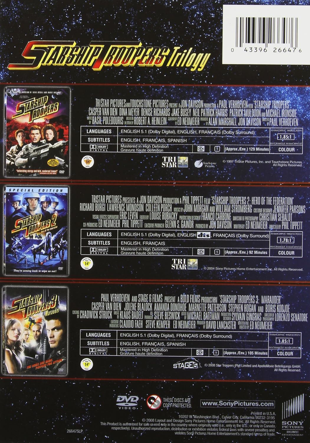 Starship Troopers 1-3