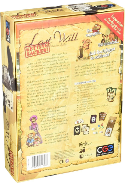 Czech Games-Last Will: Getting Sacked Juego de Mesa, Multicolor, Medium (CGE00025