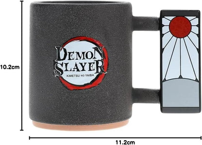 Paladone Demon Slayer Mug with Tanjiro Hanafuda Earring for Handle, 450ml (15 fl oz) Ceramic Mug, Cup for Fans of Demon Slayer Kimetsu No Yaba Anime