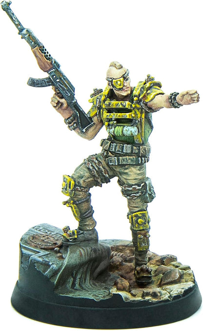 Modiphius: Fallout: Wasteland Warfare - Raiders Overlords - 3 Figures, Nuka World Wave, 32mm Multi-Part Resin Unpainted Miniatures, RPG, Scenic Bases