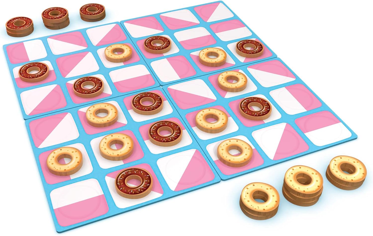 Funforge: Donuts - The Tasty & Tactical Clash for 2 Players, Placement Board Game, Abstract Adult & Family Game, Ages 8+, 10-15 Min