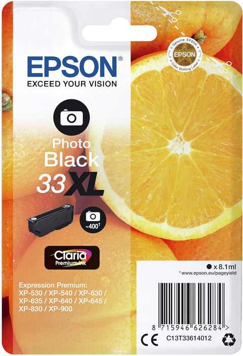 Epson C13T33614022 XL Original Inkjet Cartridges - Photo Black