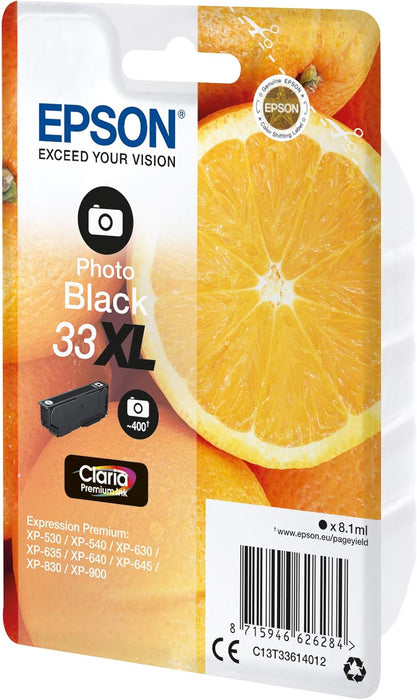 Epson C13T33614022 XL Original Inkjet Cartridges - Photo Black