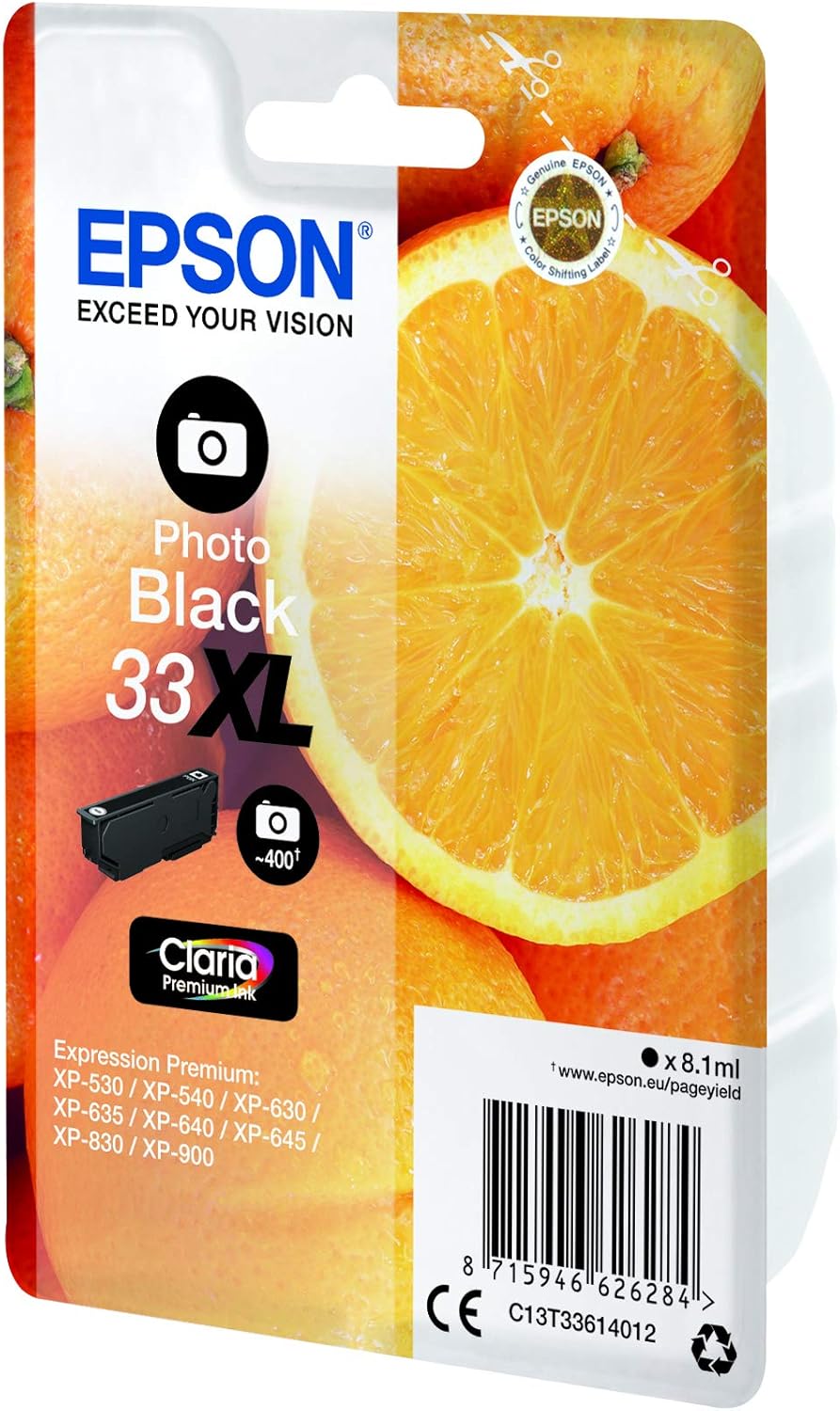 Epson C13T33614022 XL Original Inkjet Cartridges - Photo Black