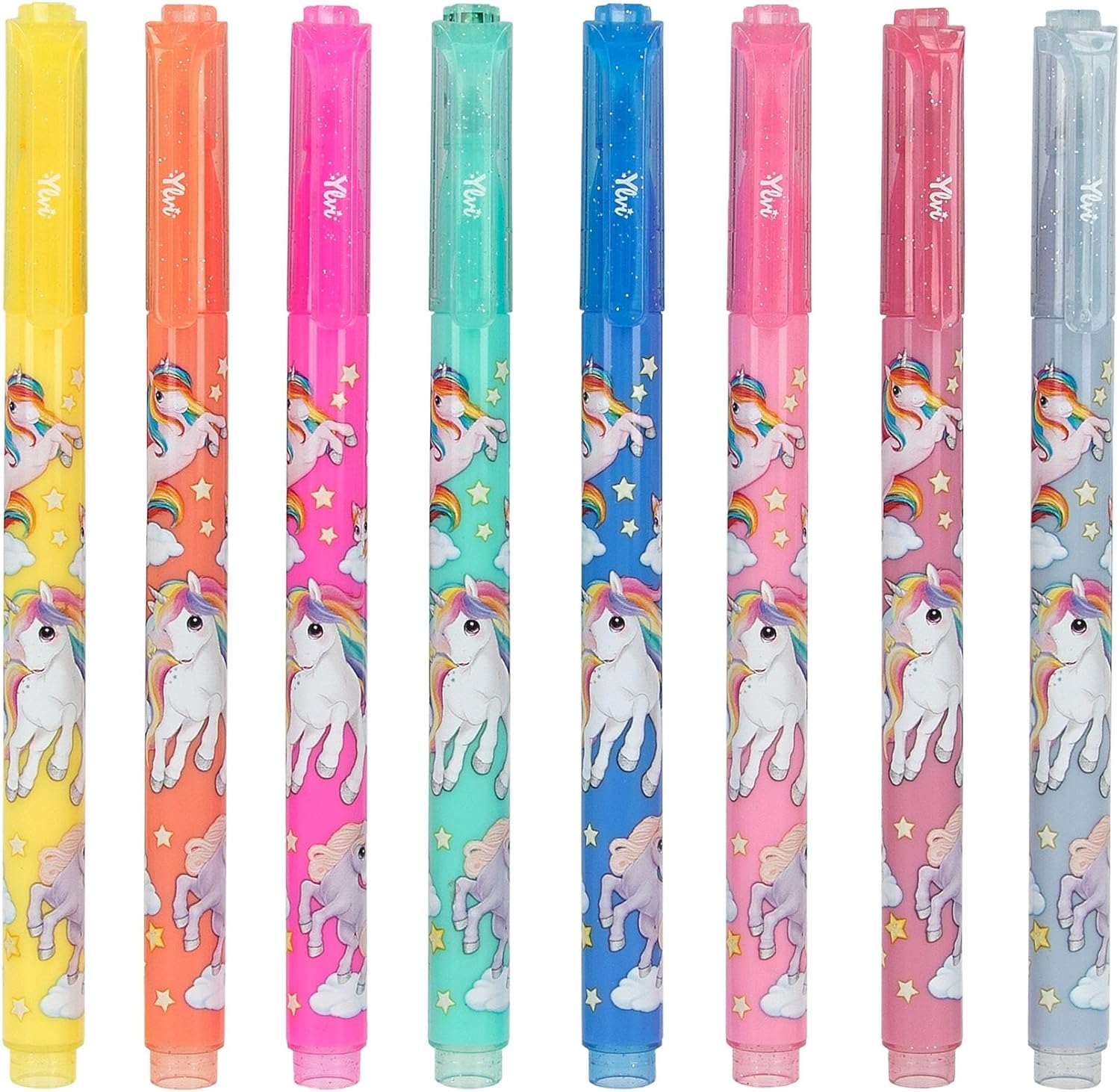 Depesche 12094 Ylvi - Rotuladores Brillantes, Juego de 8 rotuladores en Colores Metalizados, para Pintar, Escribir y Decorar