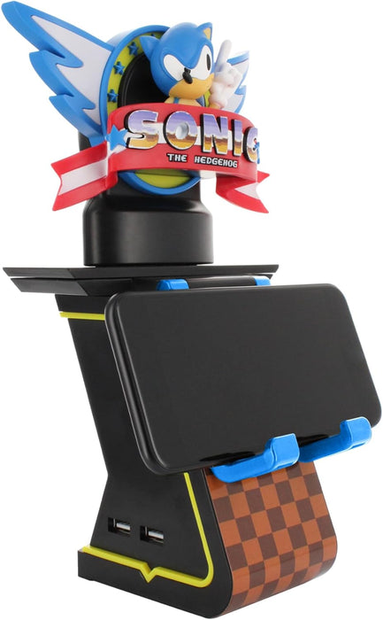 Cable Guys Sonic The Hedgehog Cable Guys Light Up Ikon Gaming Accessories Holder & Phone Holder for Most Controller (Xbox, Play Station, Nintendo Switch) & Phone