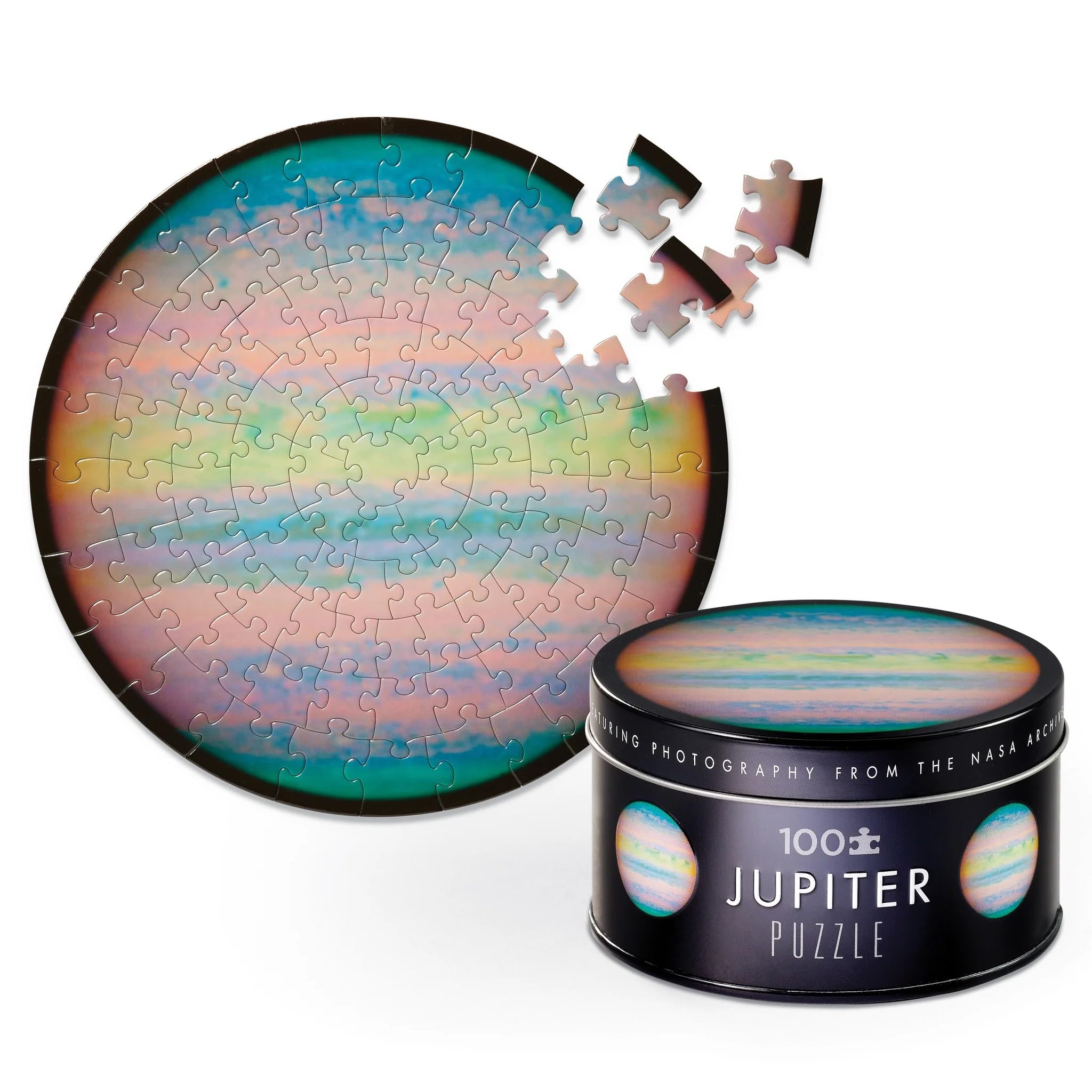 NASA Puzzel - Tinnen Blik - 100 stukjes - Jupiter