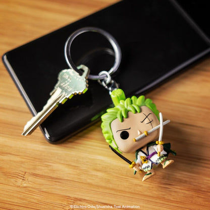 Funko POP! Keychain: One Piece - Roronoa Zoro Novelty Keyring - Collectable Mini Figure - Stocking Filler - Gift Idea - Official Merchandise - Anime Fans - Backpack Decor