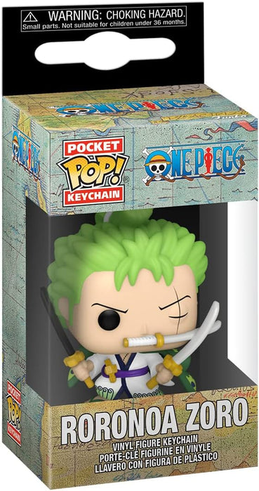 Funko POP! Keychain: One Piece - Roronoa Zoro Novelty Keyring - Collectable Mini Figure - Stocking Filler - Gift Idea - Official Merchandise - Anime Fans - Backpack Decor