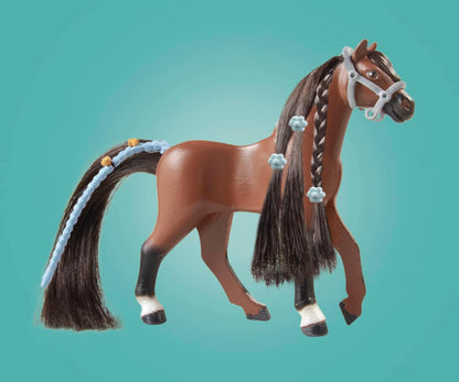 Playmobil 71355 Horses of Waterfall Jumping Arena with Zoe and Blaze, training for the championship with rewards, fun imaginative role-play, sustainable play sets suitable for children ages 5+