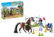 Playmobil 71355 Horses of Waterfall Jumping Arena with Zoe and Blaze, training for the championship with rewards, fun imaginative role-play, sustainable play sets suitable for children ages 5+