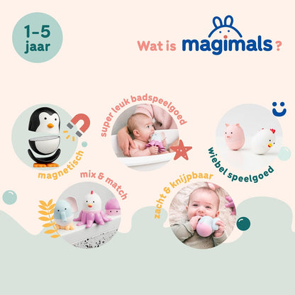 Magimals Wibly Wobly Farm | magnetisch speelgoed | peuter speelgoed | speelgoed 1 jaar/2jaar/3jaar | speelgoed jongens en meisjes | badspeelgoed | dierenspeelgoed
