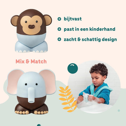 Magimals Safari – Interactive & Magnetic Animals to connect together (6 pieces). Fun and creative bath toys for your child - Safe and squeezable.