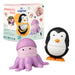 Sealife – Interactive & Magnetic Animals to connect together (6 pieces). Fun and creative bath toys for your child - Safe and squeezable.