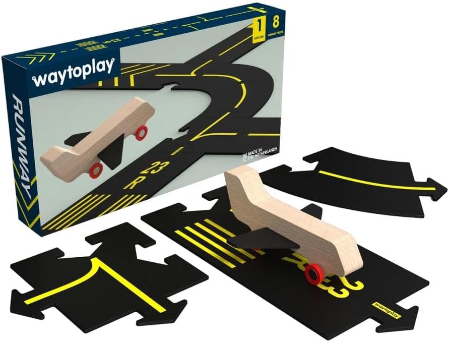 Waytoplay - Airport Circuit - Wood,Rubber - Runway