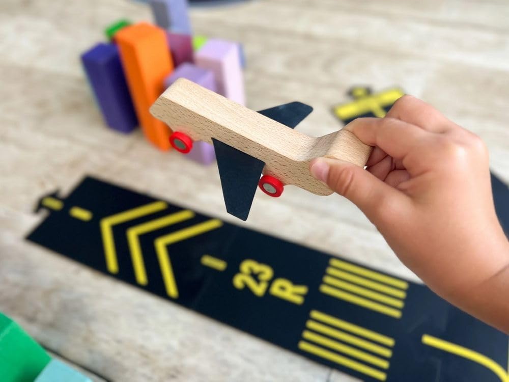 Waytoplay - Airport Circuit - Wood,Rubber - Runway