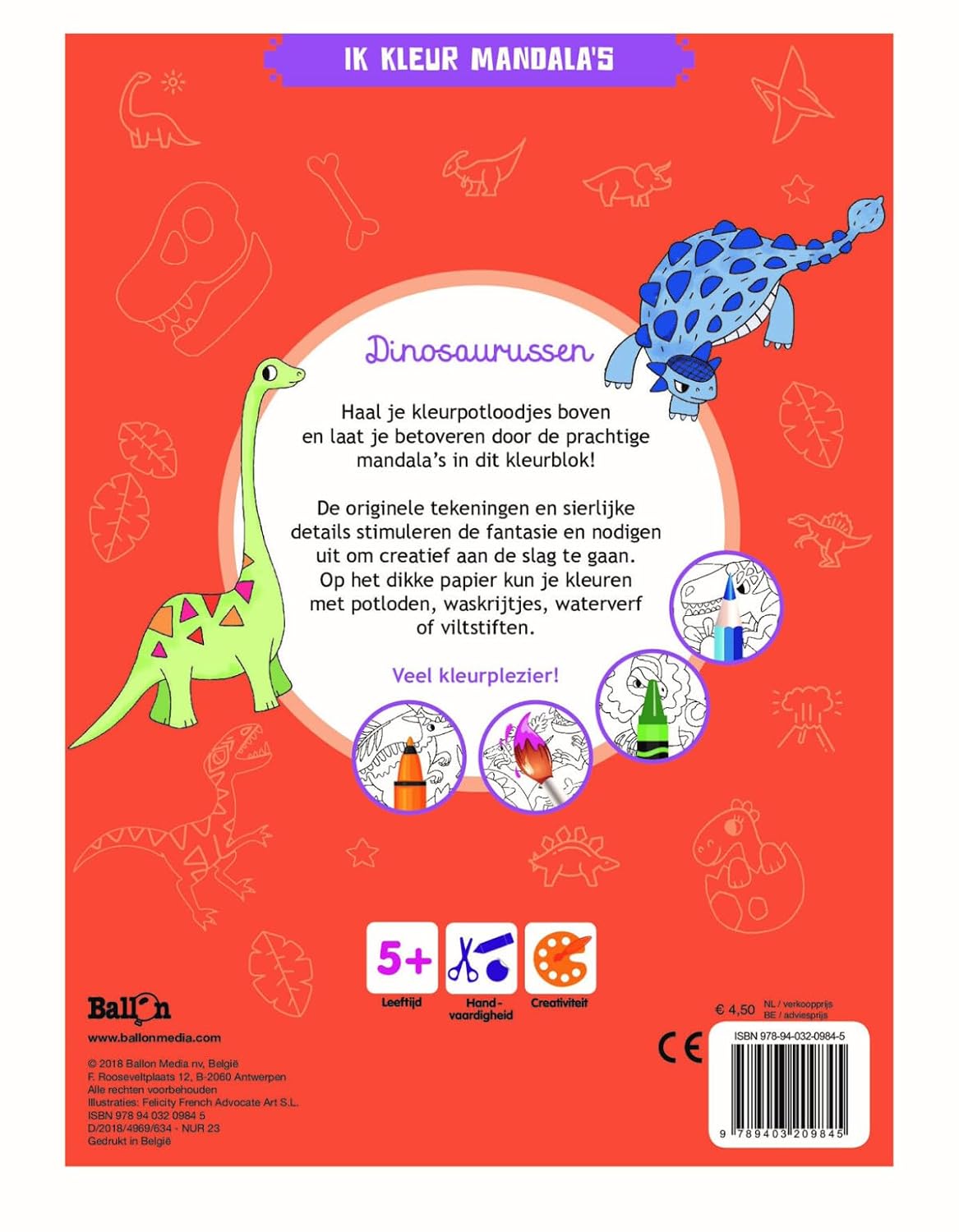 Dinosaurussen (Ik kleur mandala's, 1