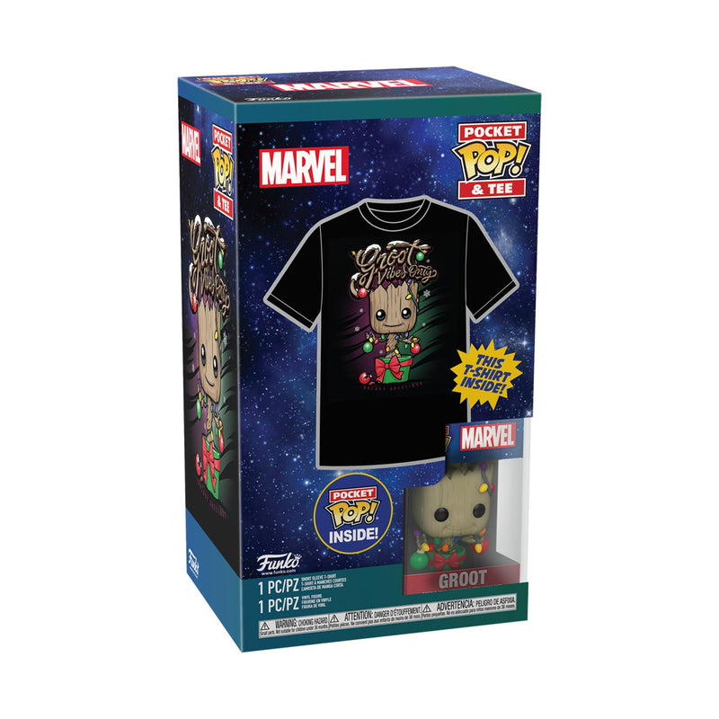 Funko Pocket Pop! & Tee: Guardians of The Galaxy - Holiday Groot - S