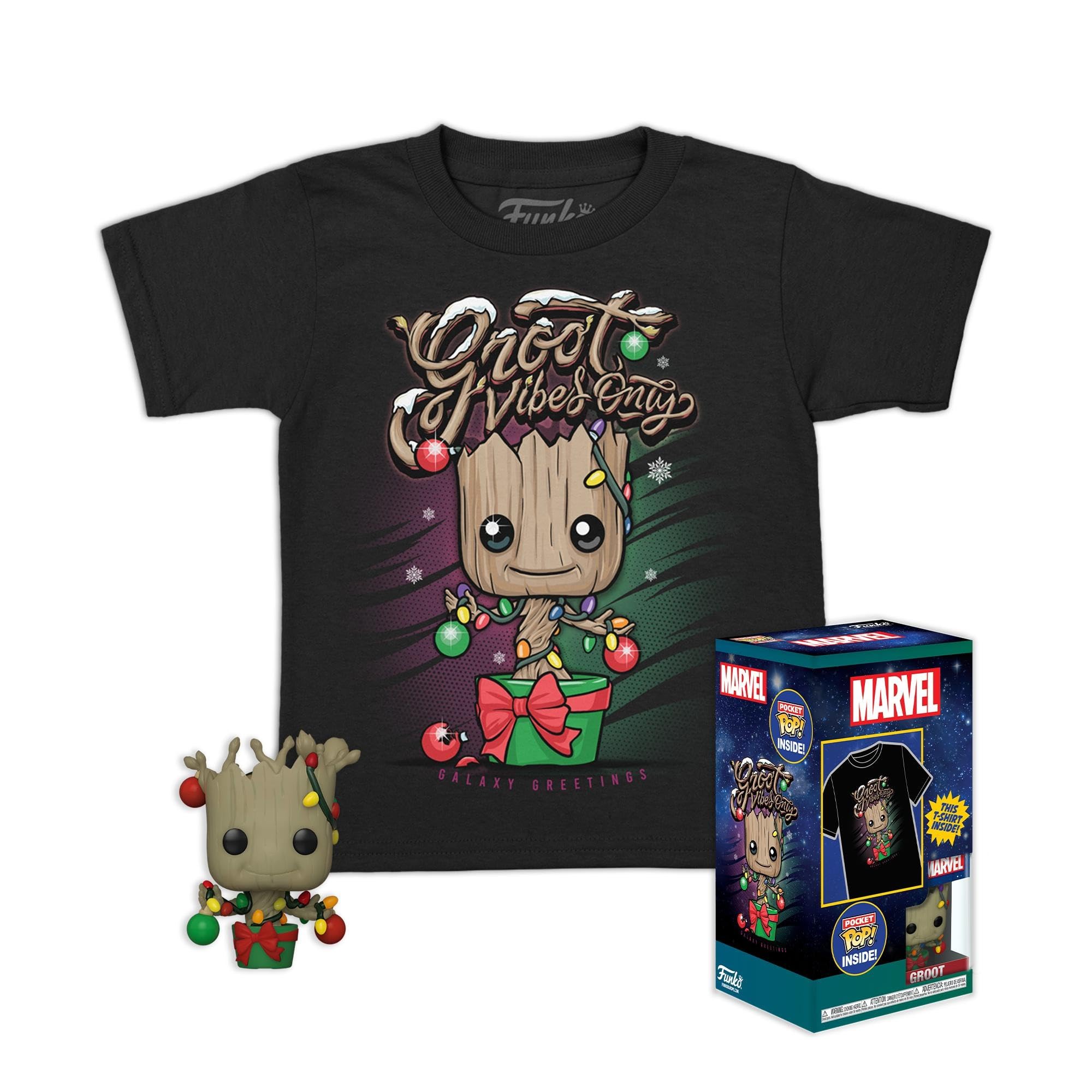 Funko Pocket Pop! & Tee: Guardians of The Galaxy - Holiday Groot - S