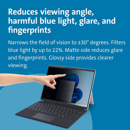 Kensington MagPro Elite Magnetic Privacy Screen Filter for Surface Pro 8, Removable Protector, Anti-Glare and Blue Light Reduction, Easy On/Off, Designed Exclusively for Microsoft Surface (K51700WW