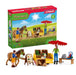 schleich FARM WORLD — 42528, Sunny Day Mobile Farm Stand Playset, Farm Play Set with Farmer Dolls, Horse and Mobile Produce Stand, Farm Animal Toys for Kids Ages 3+