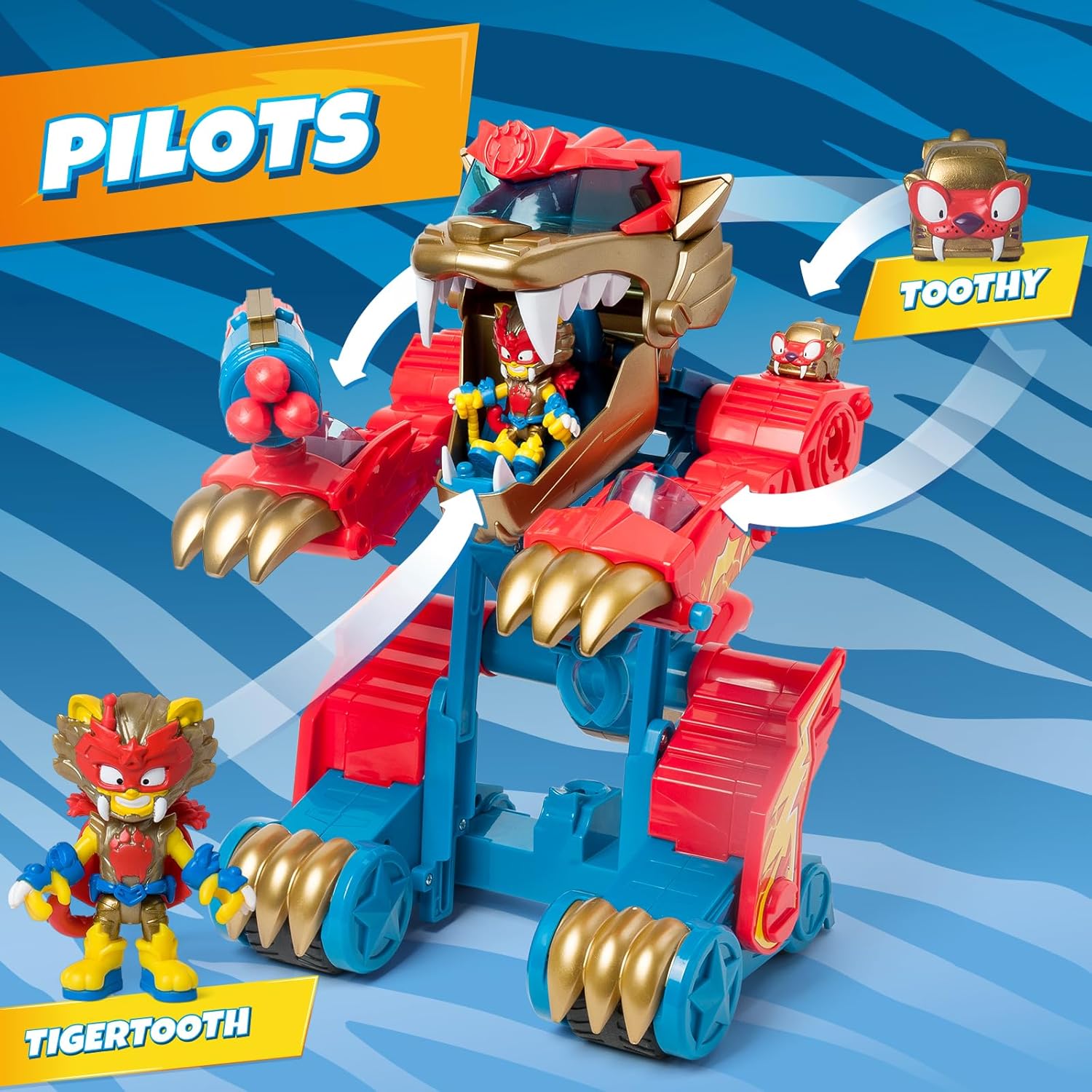 SUPERTHINGS S - Playset 1x2 Tiger Transformer Roboter (V.0)