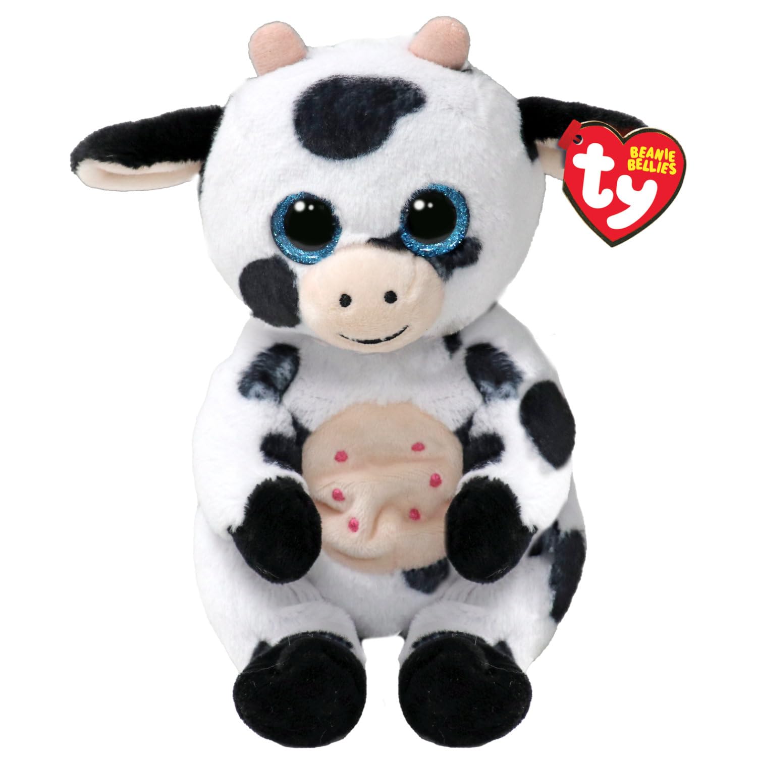 Ty Herdly Cow Beanie Bellies Regular 14cm - Squishy Beanie Baby Soft Plush Toys - Collectible Cuddly Stuffed Teddy