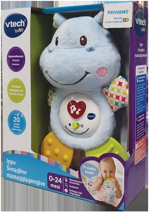 Hasbro V-Tech 80-502507-007 Hippo Rattle Massage Gums Blue