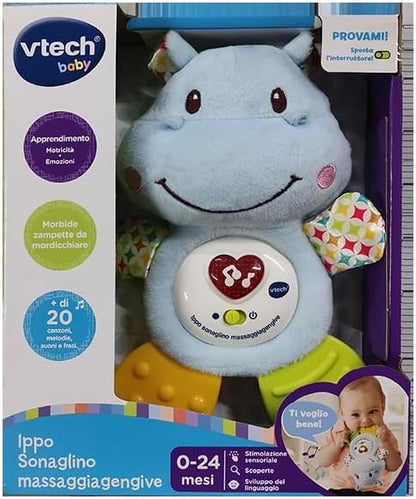 Hasbro V-Tech 80-502507-007 Hippo Rattle Massage Gums Blue