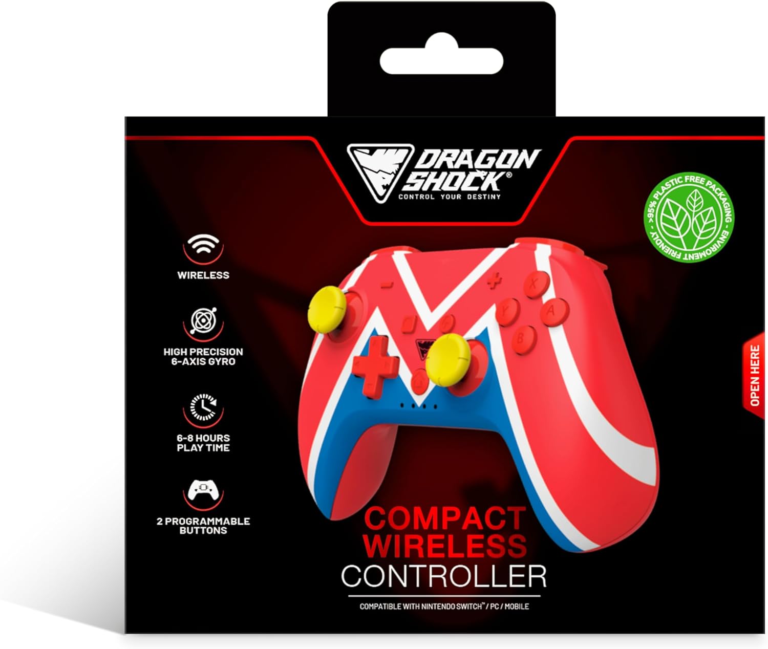 DragonShock - PopTop M Universe - Compact Bluetooth Wireless Controller for Nintendo Switch - Switch OLED - PC - Android