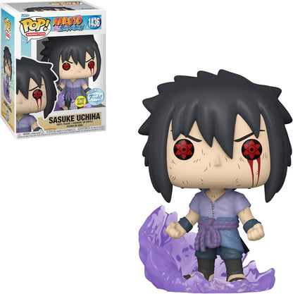 Funko Pop! Animation: Naruto Shippuden - Sasuke Uchiha Half Susano (Amaterasu) Special Edition Multicolor Glow Exclusive #1436 - Glows in The Dark