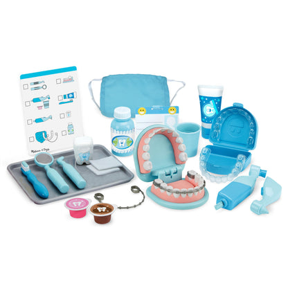 Melissa & Doug Juego Dentista, Juego Educativo para niños y niñas, Juego de imitación, Juguete Creativo Montessori, Regalo para niños de 3 4 5 6 7 años, 26 Piezas y Accesorios