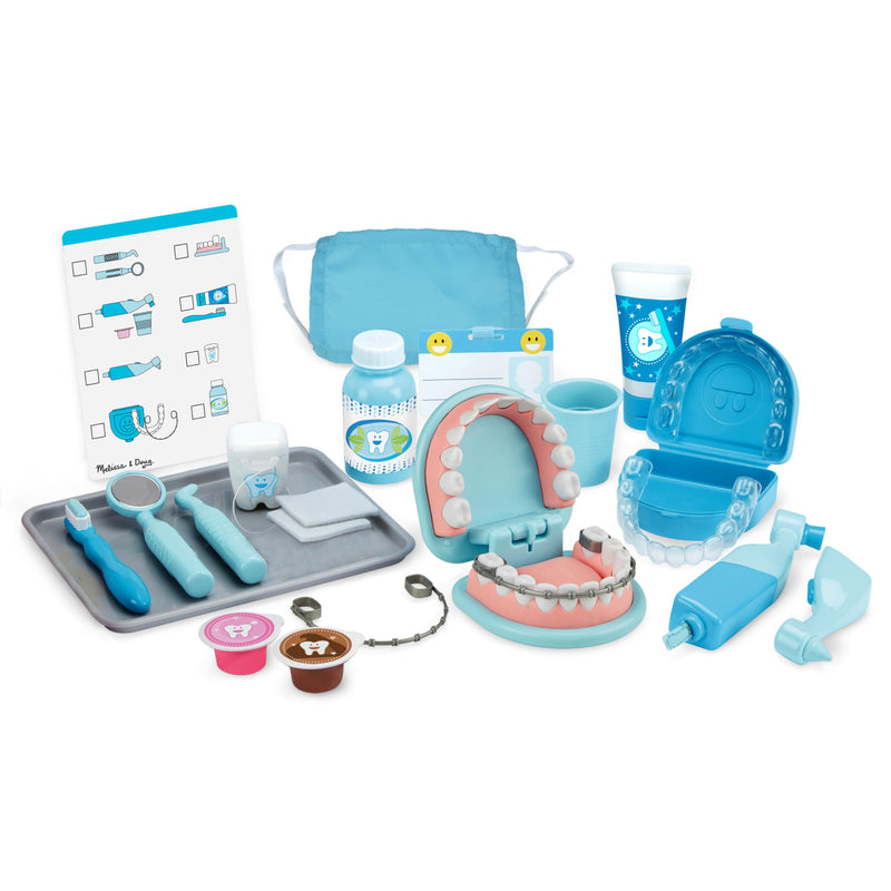 Melissa & Doug Juego Dentista, Juego Educativo para niños y niñas, Juego de imitación, Juguete Creativo Montessori, Regalo para niños de 3 4 5 6 7 años, 26 Piezas y Accesorios